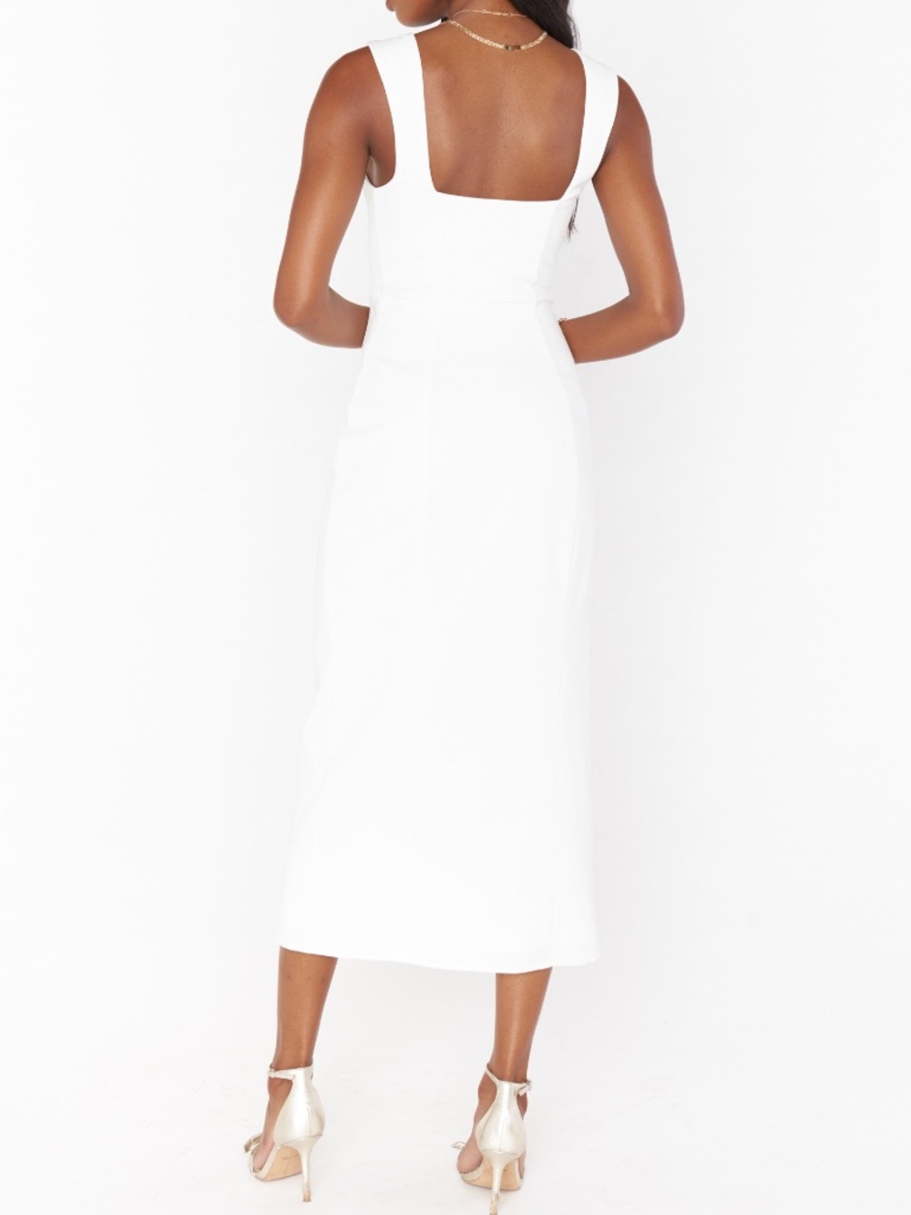 SHOW ME YOUR MUMU Eden Mini Dress White Stretch Bride Women’s Size Large - Picture 3 of 8